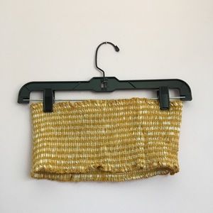 brandy melville yellow gingham bandeau